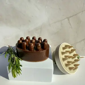 The Mane Magic Ayurvedic & black African soap hair shampoo bar with The scalp massage brush