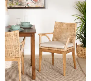 bali & pari Storsel Natural Brown Rattan DiningChair