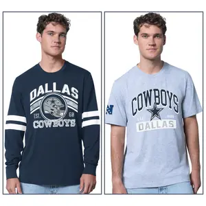 NFL Officially Licensed Dallas Short & Long Sleeve T-Shirt Set
