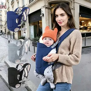 1pc Infant U-Type Carrier, Front & Back Style Baby Hold Strap, Breathable & Adjustable Ergonomic Carrier, Multi-Color, Comfortable Shoulder Support