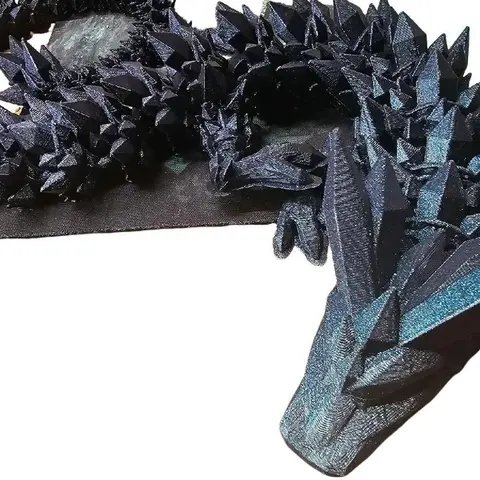 Crystal Dragon 3D Printed with Intricate Details