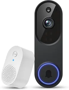 MM’s Wirelesss Video Doorbell Camera, 2.4G WiFi Only, Indoor/Outdoor Surveillance Cam for Home Security, 2-Way Talk, Night Vision, Cloud Storage (Sold Separately)