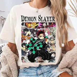 Demon Slayer Anime Shirt, Demon Slayer Character Tee, Kimetsu No Yaiba Shirt, Gift For Fan, Unisex Short Sleeve Tee boyfriend  tees meme  shirts silky  graphic  fit spencers graphic  shirts