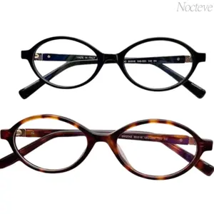 Retro Oval Clear Lens Glasses for Women, Y2K Aesthetic Small Frame Fashion Eyewear, Lightweight Non Prescription Nerd Glasses, Trendy Minimalist Streetwear Accessories for Daily Outfit Styling, Travel, Selfies, Parties & Photo Shoots