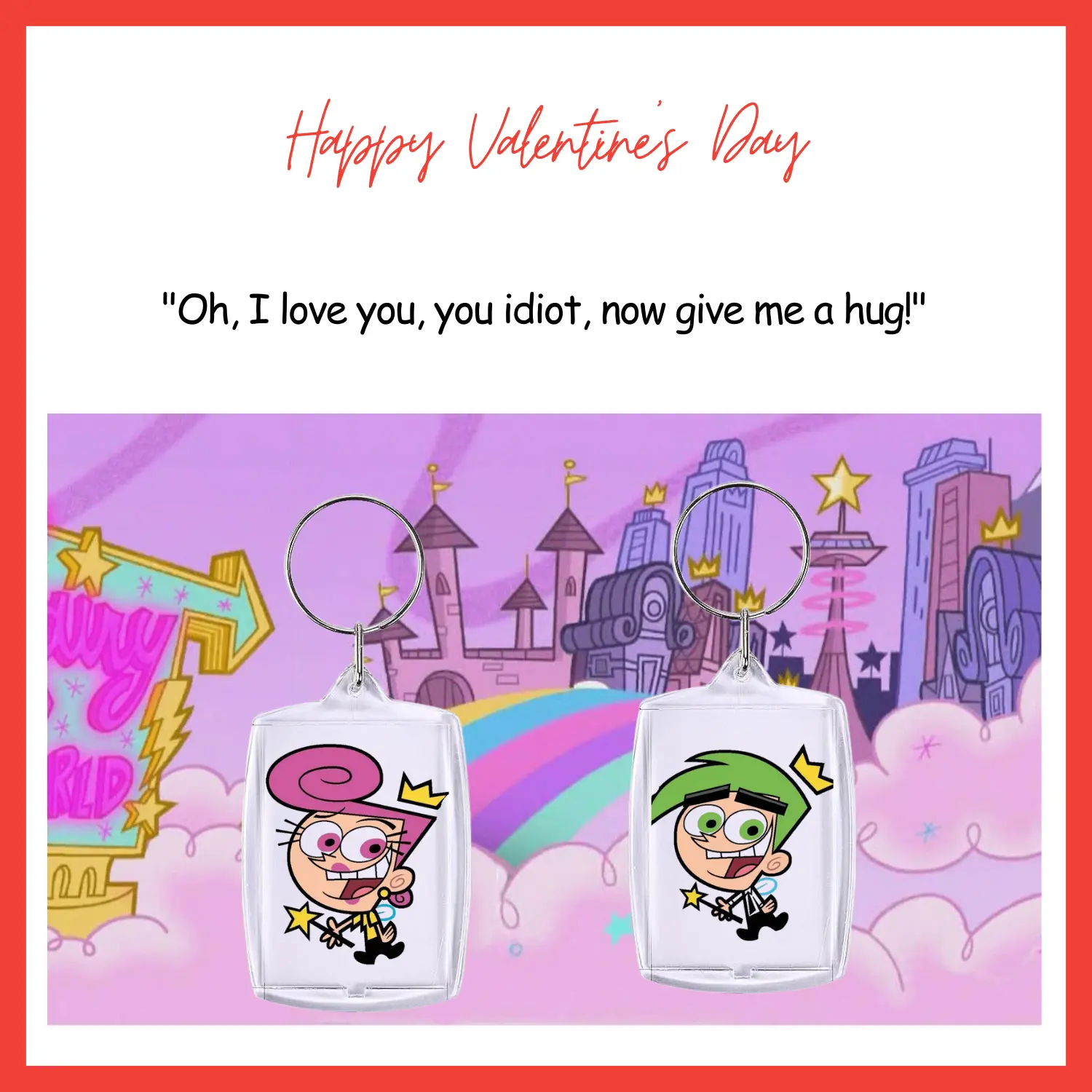 Fairly OddParents, Wanda and Cosmo! Couple Keychains