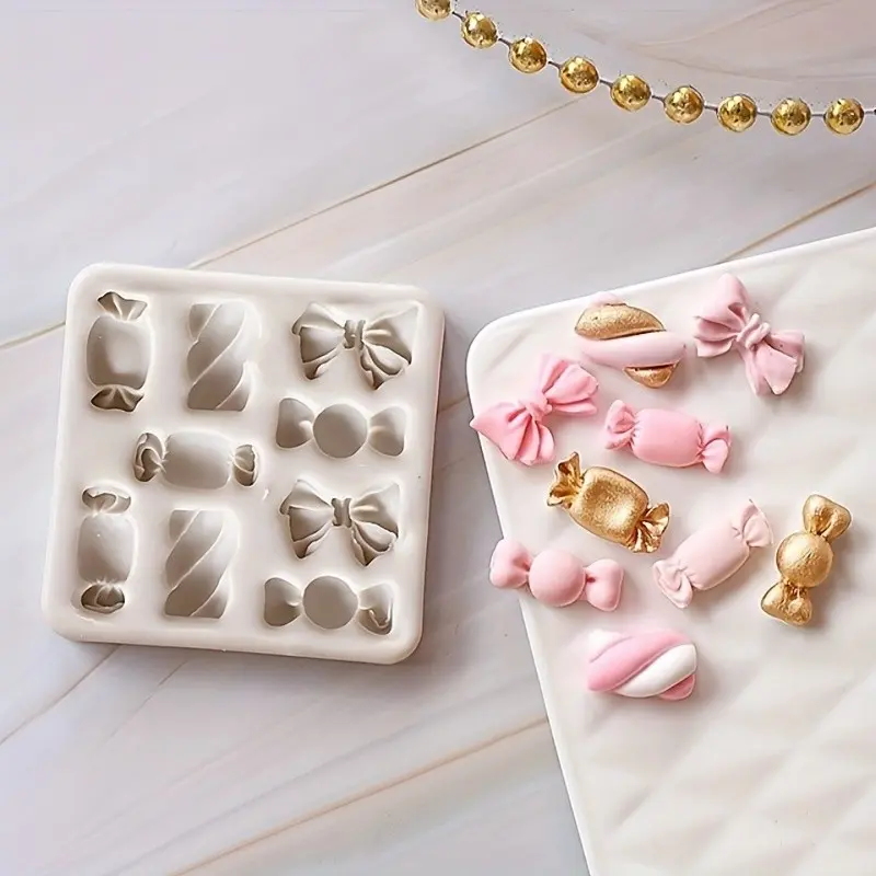 Candy Shaped Bow Sweetheart Silicone Mold, Resin Liquid Mold, Clay Mold, DIY Craft Tool, Handmade Crafts, Model Xinghao Sp250612wxy02 G075