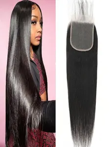 5x5 HD Transparent Closure, Straight Human Hair Lace Closure, Skinlike Brazilian 5x5 Closure, 8-18 Inch Virgin Straight Closure, Glueless HD Closure