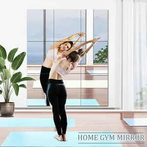 Acrylic Self-Adhesive Mirror Tiles, 20x24 Inches, 20x60 Inches, 3mm Thick, Flexible, Decorative, for Wall, Bedroom, Gym, Ceiling, Home Fitness