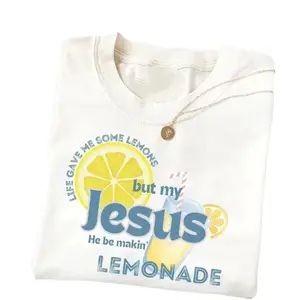 Life Gave Me Lemons Graphic Tee, Jesus Makes Lemonade Design, forrest frank merch, Lemonade Shirt, god apparel, christian clothing, christian shirt, Mens Womenswear Top Cotton Fit