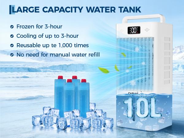 2026 Portable Air Conditioners With Remote ,3-in-1 Portable Air Cooler Fans, Swamp Cooler, Evaporative Air Cooler ,LED Screen, Air Coolong Fan for Outdoor Indoor,Air Circulation Cooling Fan with Dual Water Tanks