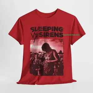 Sleeping With Sirens Music For Lovers Red T-Shirt Cotton