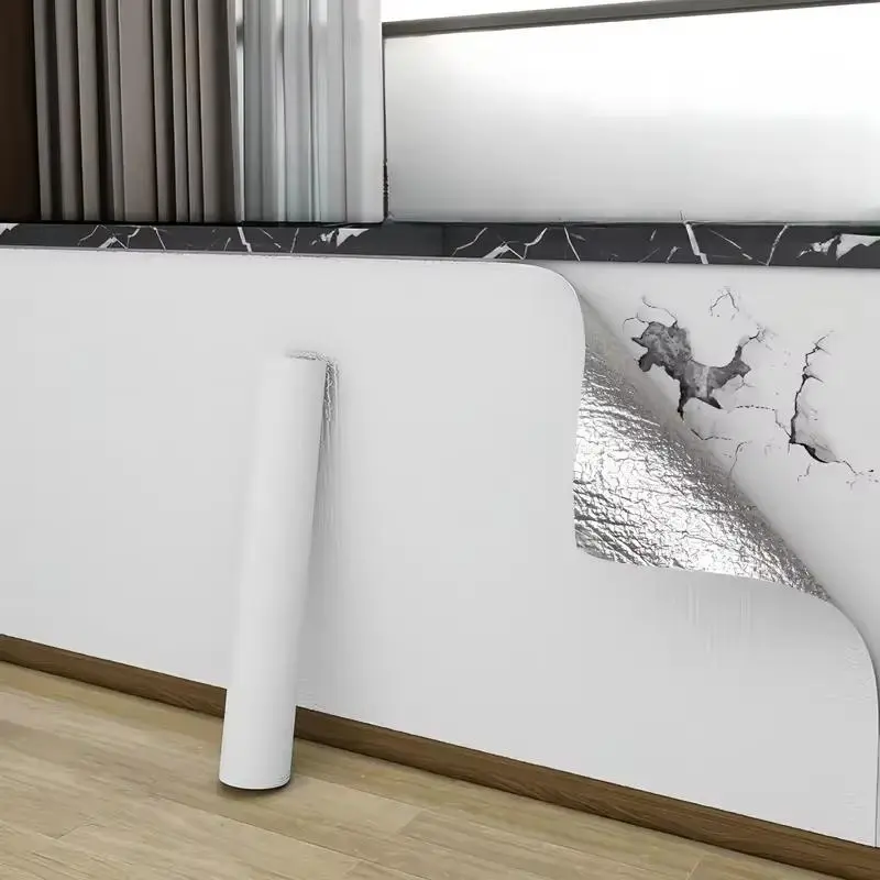 Self-Adhesive Waterproof Insulation Wallpaper, Decorative Wallpaper, Sound Insulating Wallpaper, Durable Vinyl Material, Soundproof and Washable Random Pattern, Ideal for Home and Restaurant Decor, Peel and Stick Wallpaper