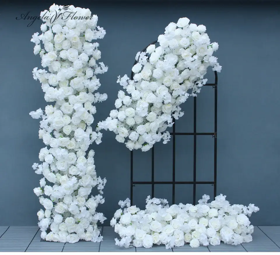 A7588 White Cherry Wedding Backdrop Arrangement Hanging Flower Party Event Props