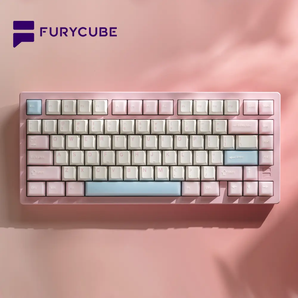 FURYCUBE F75 Ultra 82 Keys Gasket Wireless Creamy Gaming Keyboard Wired / Bluetooth / 2.4G 3 Modes Mechanical Keyboard Customized Five Layer Silencer PBT Keycaps RGB 3 / 5 Pin Hot Swappable Anodizing Process 75% Aluminum Keyboard Office tiktokshopspringgl