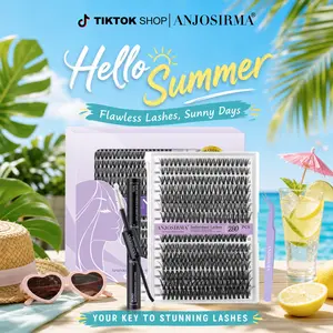 ANJOSIRMA Lash Extension Kit DIY 280pcs Lash Clusters Eyelash Extension Kit, 9-16mm 30D 40D Individual Lashes Kit with Lash Bond and Seal, Lash Tweezers