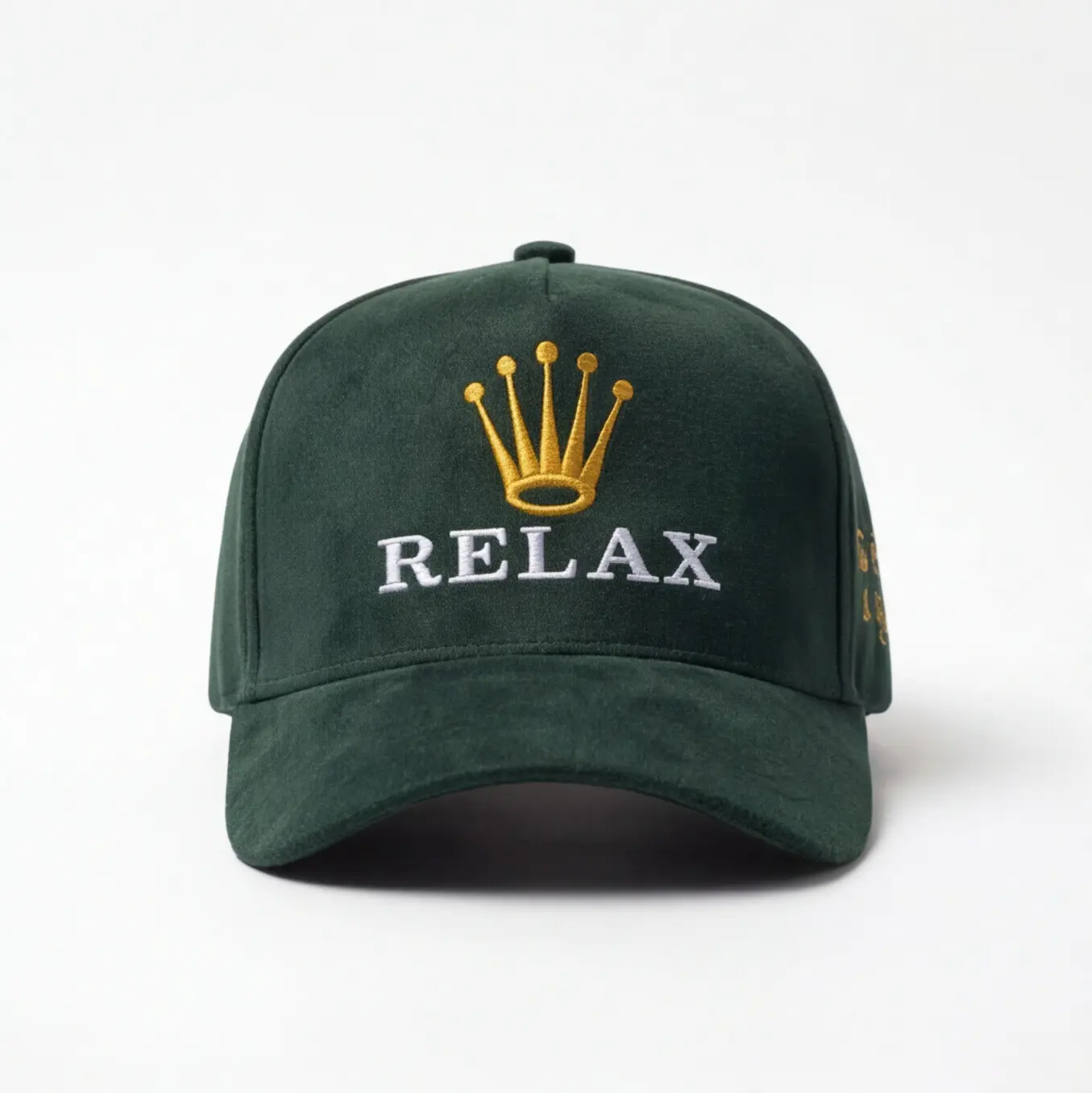 RELAX THE WORLD IS YOURS FULL SUEDE SNAPBACK
