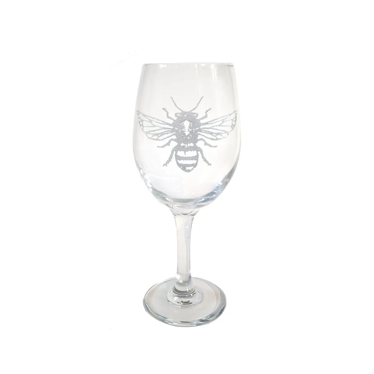 Lyoncraft WIBE01 18oz Luminous Lightweight Long-Stem Non-Leaded Laser Engraved Custom Honey Bee Red Wine Glass - Dishwasher Safe Kitchenware Drinkware for Beverage Serving, Wine Tasting
