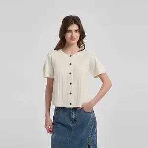 Women's Raglan Flutter Short Sleeve Cardigan Sweater - Universal Thread