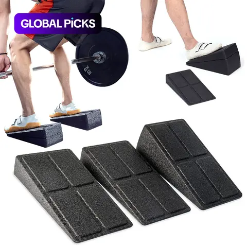 【Black Friday】Squat Wedge Blocks, Set of 3 Non-Slip Foam Incline Boards, Foot Wedge Yoga Equipment for Home Workouts, Pilates, Leg Extensions, Calf Stretching & Heel Squats, Fitness Accessories