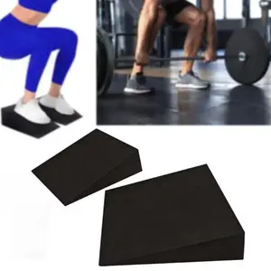 Squat Slant Board Calf Stretch Trainer, Yoga Brick, Yoga Equipment for Yoga & Weightlifting, Enhance Leg Strength & Balance