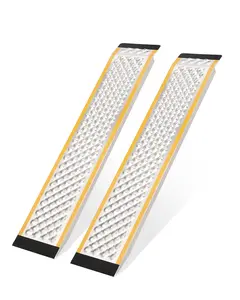 GARVEE 2Pcs Aluminum Lawn Mower Ramps, 47" Long, 9" Wide, Sturdy Anti-Slip Loading Ramps with Punch Plate Surface, 880 lbs Capacity for Shed Use