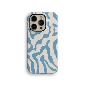 Ocean Waves Tough iPhone Case - Polycarbonate Shell, TPU Interior, Wireless Charging Compatible