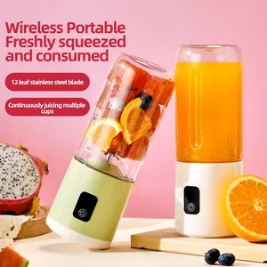 Portable USB Rechargeable Smoothie Blender and Juicer, 1500mah Large Capacity Battery, Ice Crushing, Easy Clean, Lightweight, Ideal for Camping Office Car Dorm