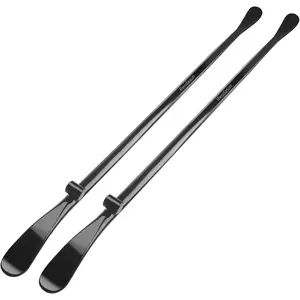 2 PCS Tire Mount and Demount Iron, Tire Iron, Tire Bars for Semi Tires, Tire Changing Tools, Semi Truck Tire Tools, 37In, 3/4 in, Black