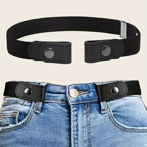 1 piece of adjustable seamless invisible belt, suitable for men and women - elastic, comfortable fit, non-slip design, hand-washable, casual style, with a metal buckle, suitable for casual clothing, casual clothing belt | slim belt | durable belt, women's