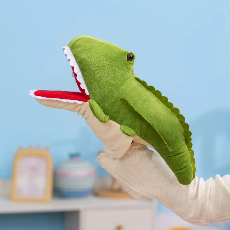 Crocodile Hand Puppet for Kids, Cute Animal Design, Soft Realistic Plush Toy, Ideal for Theater, Easter, Birthday Gifts, Unisex Toy