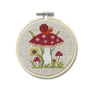 Spot Colors Mushrooms Counted Cross Stitch Kit