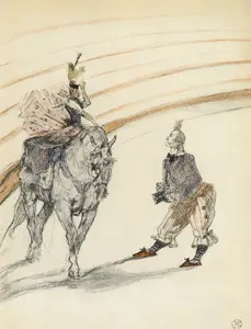 Henri de Toulouse-Lautrec, Ecuyere de panneau, The Circus by Toulouse-Lautrec, Limited Edition Lithograph