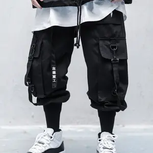 Hip5 Niepce Techwear Fashion Japanese Kanji Cargo Pants with Strap