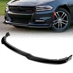 CS-Style Front Bumper Lip Body Kit Spoiler Compatible with 2015 - 2023 Dodge Charger SXT Bumper (Do Not Fit SRT / RT 392 Scat Pack Models)