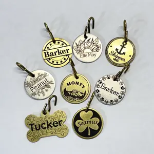 Custom Engraved Metal Pet ID Tag with Name & Phone Number