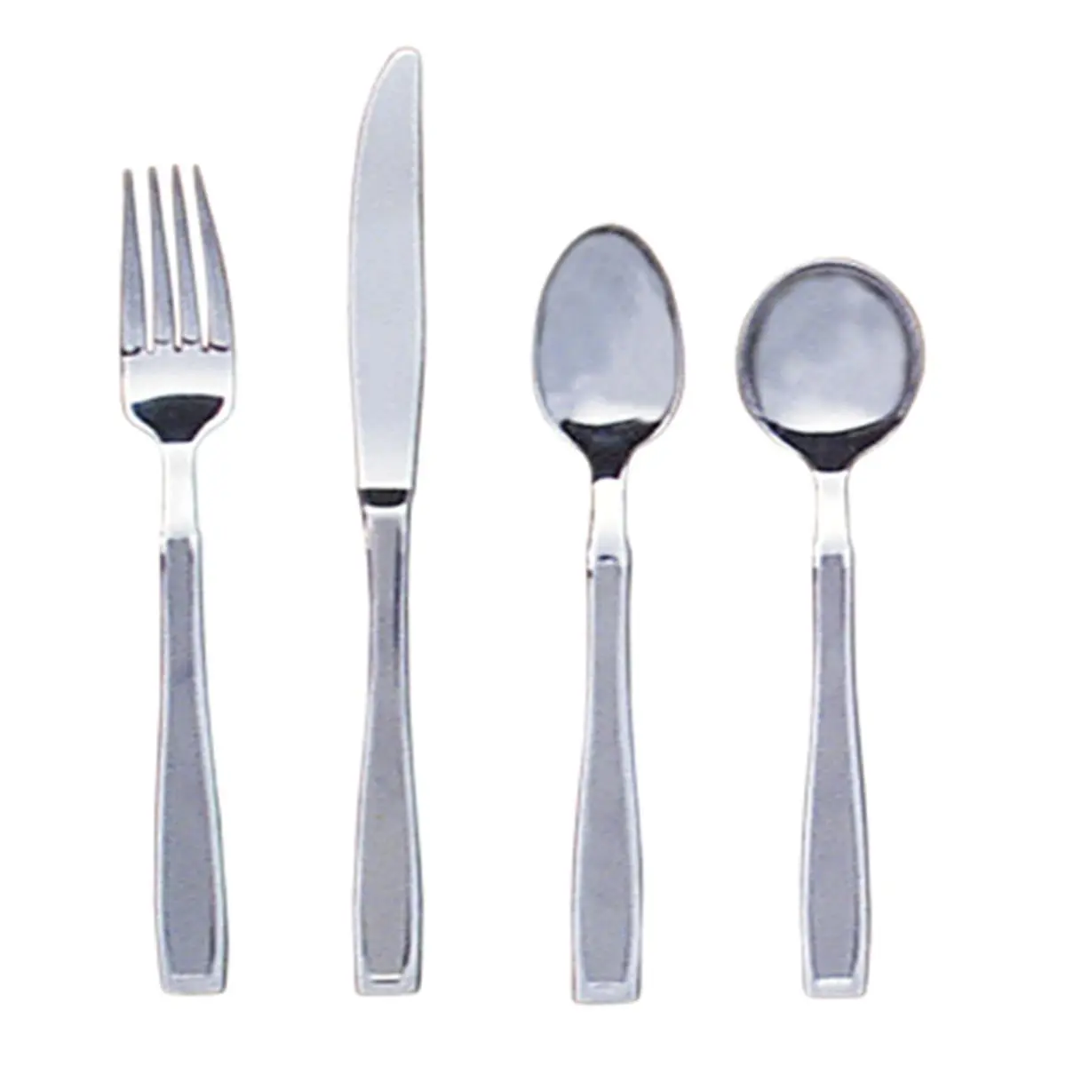 212 MAIN 18/0 Stainless Steel Weighted Handle Straight Spoon Tableware - 7.3oz Single Item, Solid Handle with Finger Indent, Deeper Bowl with Recessed Edge, Dishwasher Safe for Parkinson's Disease Small Animal Health Supplies, Comfortable Position Design,