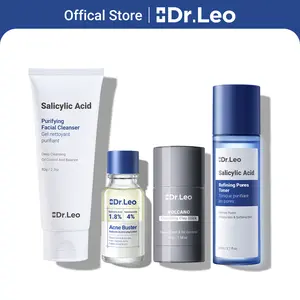 Dr.Leo Acne Treatment Kit for Oily Skin – Reduce Breakouts, Clear Blackheads, Unclog Pores & Control Oil (4-Step Routine)