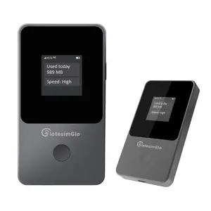 IotesimGlo Portable WiFi Hotspot | 15GB Data Included | Free 1GB Monthly | No SIM Card | 4G LTE Travel Router USA | Global WiFi Device | Pocket WiFi for Travel Airport Hotel Car | No Roaming Fees | Connect 8 Devices