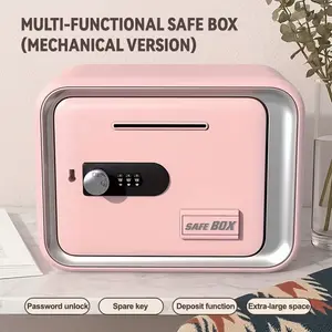 2026 New Creative Safe Money Box Mechanical Password Lock Cash Storage Cabinet Double Security Key Lock Piggy Bank Gift for Kids