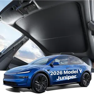 [Never Sag No Gap] Nmoiss OEM Tesla Model Y Juniper Roof Sunshade [Enjoy Superior Coolness & Comfort] Glass Sunroof Sun Shade, Original Car Style UV Protection Tesla Accessories Black