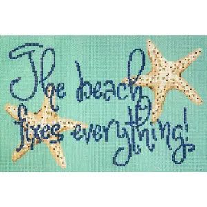 Bradley Needlepoint NTG TS483 The Beach Fixes Everything