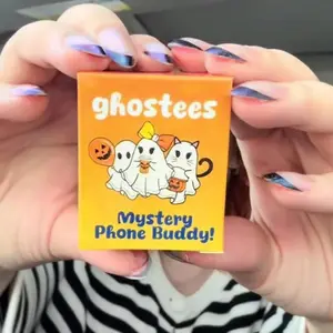 6 PCS Ghostees Mystery Phone Buddy, Ghostees Phone Holder Mini Cute Halloween Phones Decorations