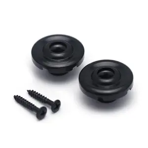Bass Guitar String Trees String RetainerGuides with Mounting Screws Black 2Pcs