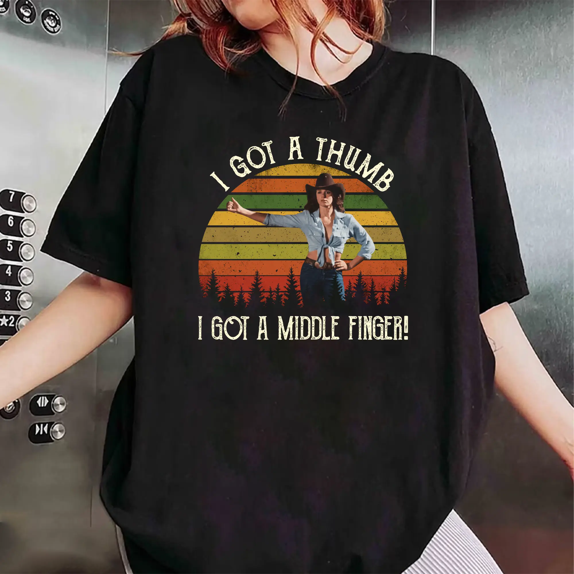 I Got A Thumb - I Got A Middle Finger T-Shirt, Sissy Shirt, Cowboy Unisex Tee, Gift For Fan, For Men, For Women, Full Size, Full Color