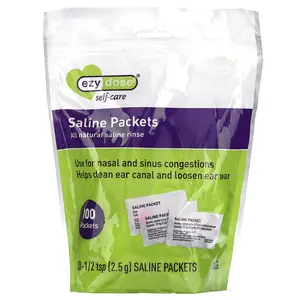 Ezy Dose Self-Care, Saline Packets, 100 Packets | HSA/FSA Eligible