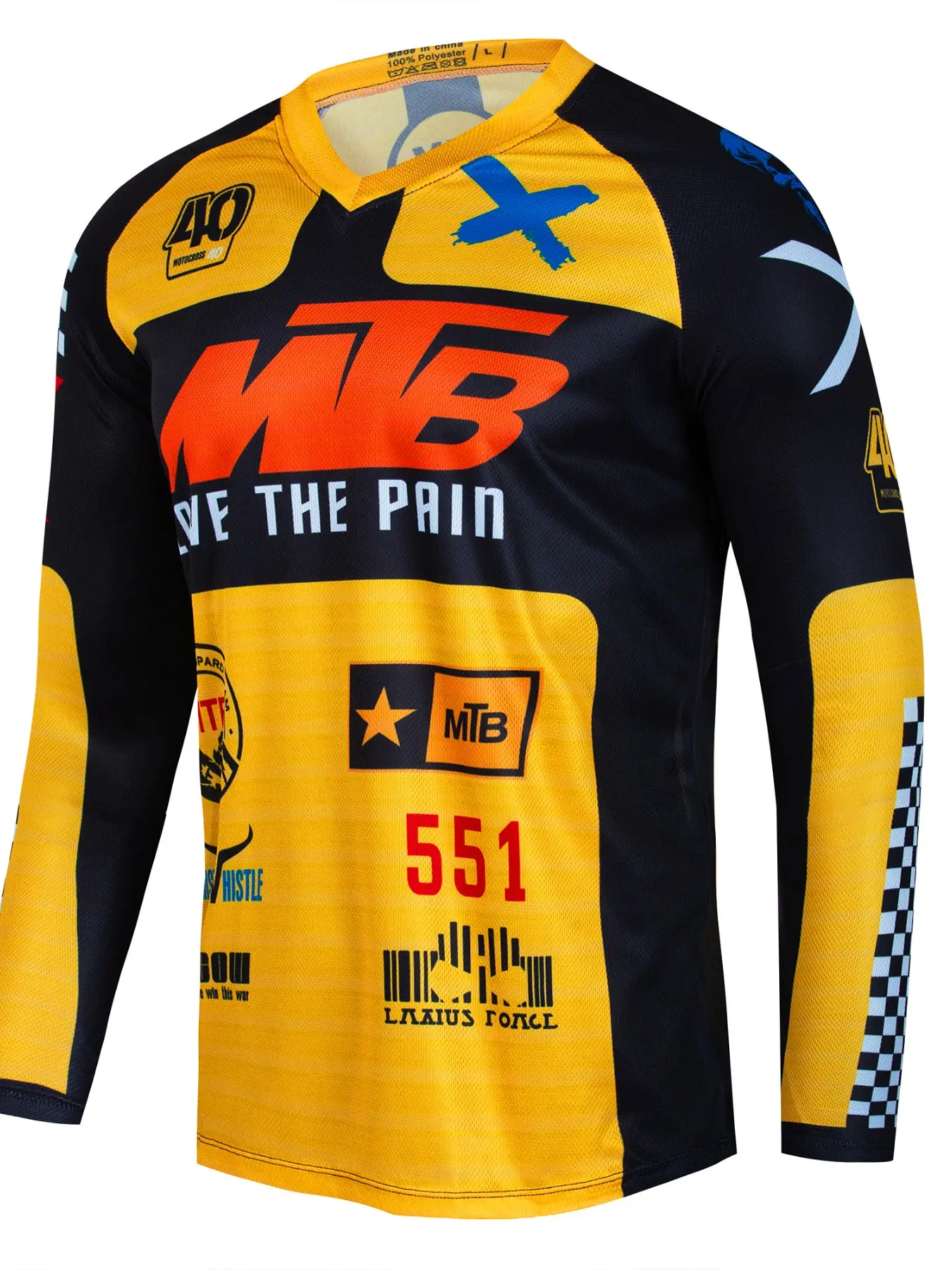 MTB Road sports summer outdoor downhill mountain bike long-sleeved moisture wicking TOP uniform men's cycling shirt Cyclist Jersey Breathable Cycling