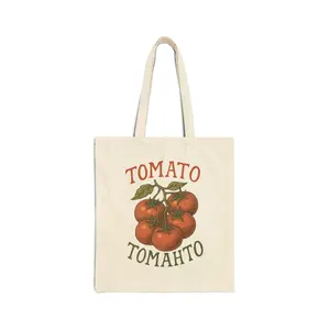 Vintage Tomato Tote Bag - Summer Retro Fruit Vegetable Bag, Reusable Grocery Shopping Bag, Farmers Market Bag, Gift for Gardeners Vegans