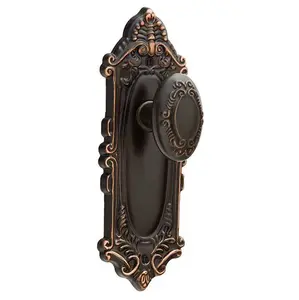 Emtek 8053BT Dummy Pair , Sideplate Locksets Victoria Non-Keyed 7-3/4" , Belmont Knob