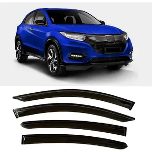 4-Piece Tape-On Slim Smoke Window Visor Shields, Rainproof UV-Blocking Vent Guards for 2016-2022 HR-V Side Windows