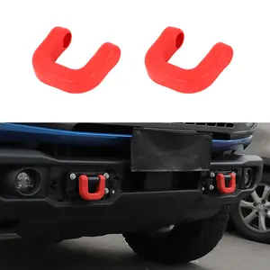 Front Bumper Track Tow Hook Trailer Trim Cover, Car Protector for 2021+ Ford Bronco, Laser Cut & UV Resistant Exterior Accessory